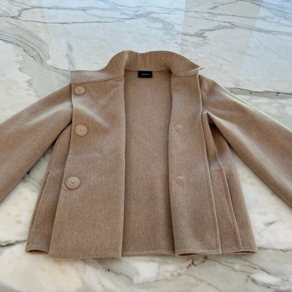 AKRIS CAMEL TAN CASHMERE JACKET SIZE FR 36 / IT 40 / US 4 NWOTS! - Picture 9 of 16